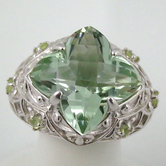 Victoria Wieck 6.1ct Prasiolite & Peridot Ring - Picture 4 of 8